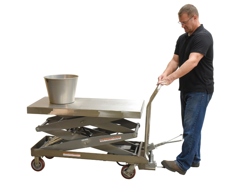 Vestil Partially Stainless Steel Hydraulic Lift Carts