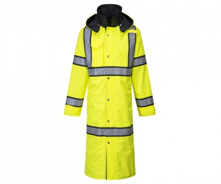 Hi Vis Reversible Raincoat Long Coat