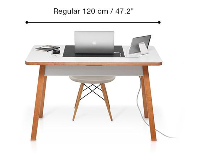 Bluelounge® Studio Desk® - Desk with Built-in Charging Outlets - Regular  Size - 47.2