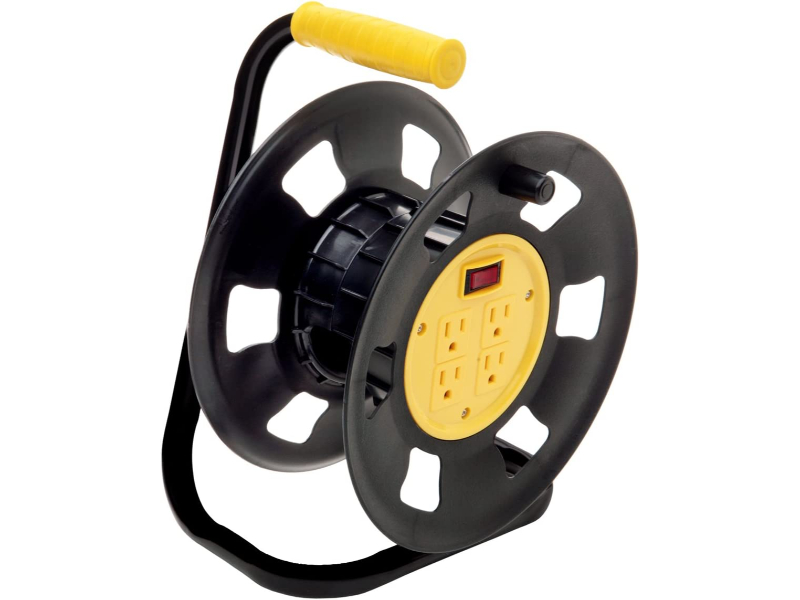 Woods Designers Edge Extension Cord Storage Reel With Multi-Outlet