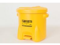 935-fl-10-gallon eagle poly oily waste cans yellow