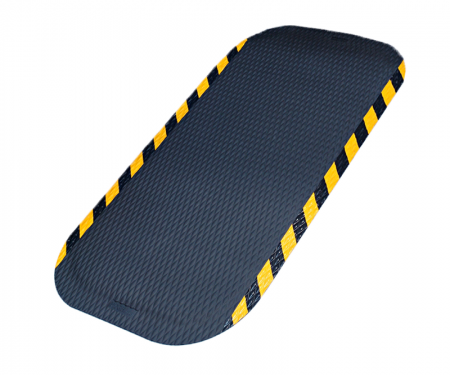 3x5' Diamond Dek Anti-Fatigue Mat Black w/ Yellow Safety Border