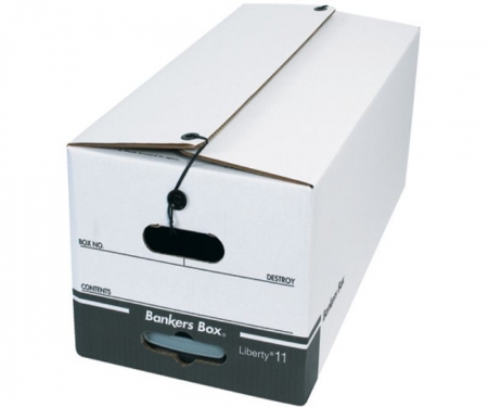 Bankers Box Basic Duty Letter/Legal File Storage Box with Lids, 10 Pack,  White