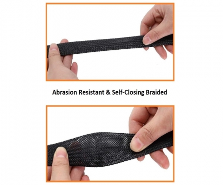 Side Entry Wrap Around Braided Sleeving | Flexible Cable Sleeve