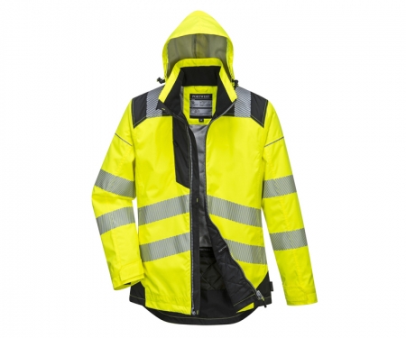 Portwest Vision PW3 Hi-Vis Waterproof Winter Jacket - T400