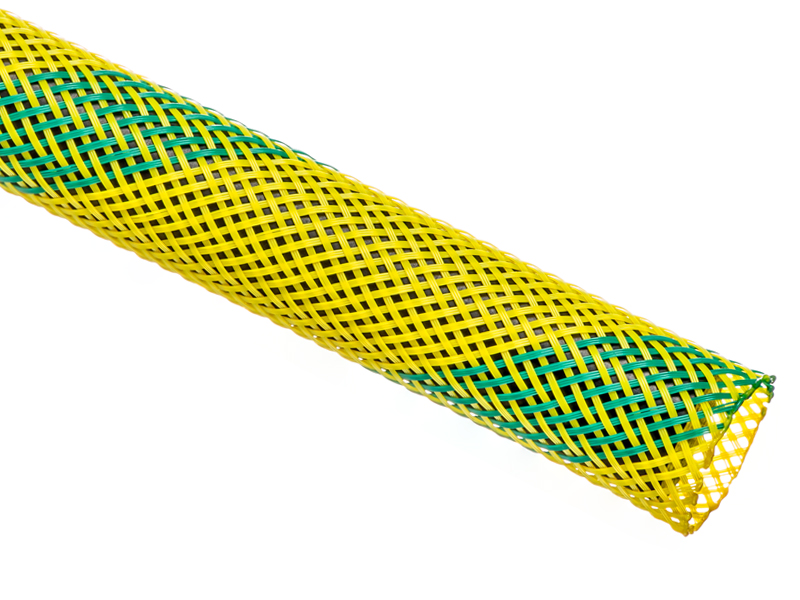 1/4 PET Expandable Braided Sleeving - Color: Green - Length: 25FT