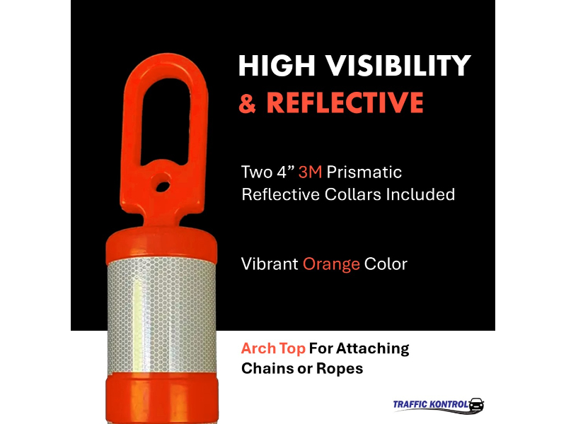 Traffic Kontrol® Orange Traffic Delineator Posts