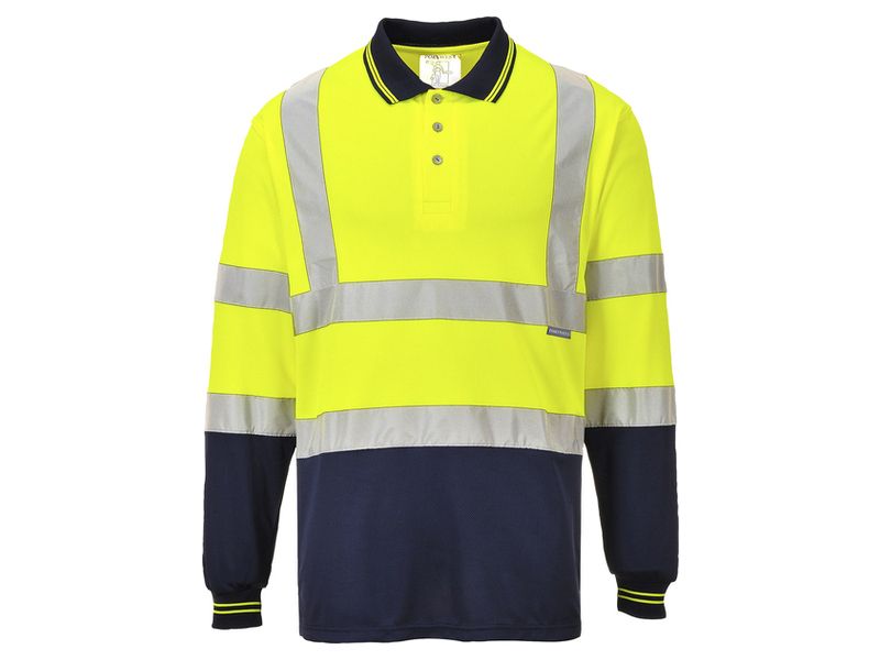 Hi Vis Two Tone Polo | Long Sleeve Shirt