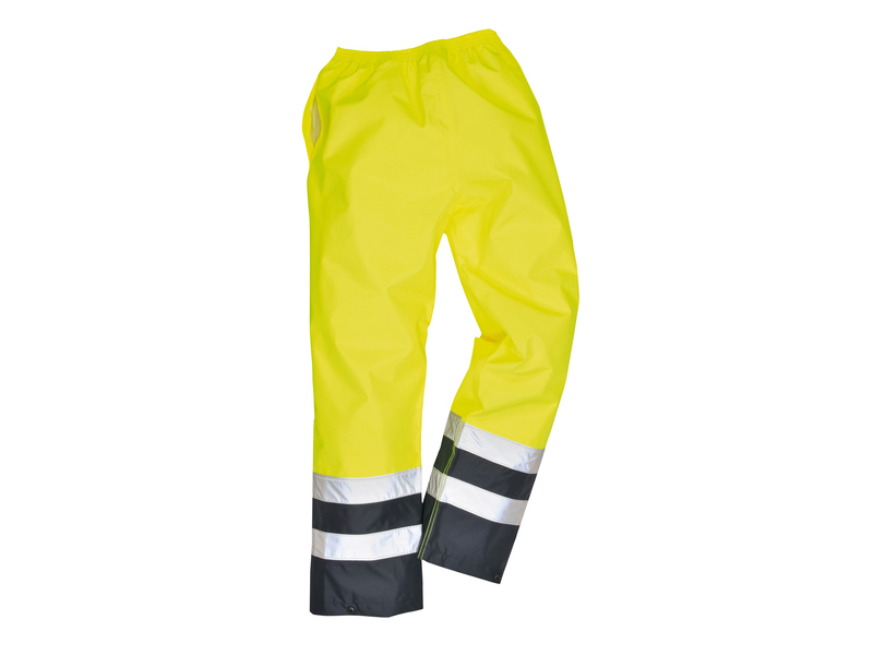 Portwest Hi-Vis Two-Tone Traffic Pants - S486 | Waterproof Pants