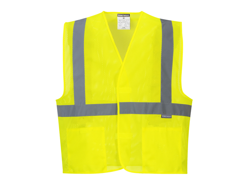 Portwest Economy Hi Vis Mesh Vest Uc492 Mesh Safety Vest 