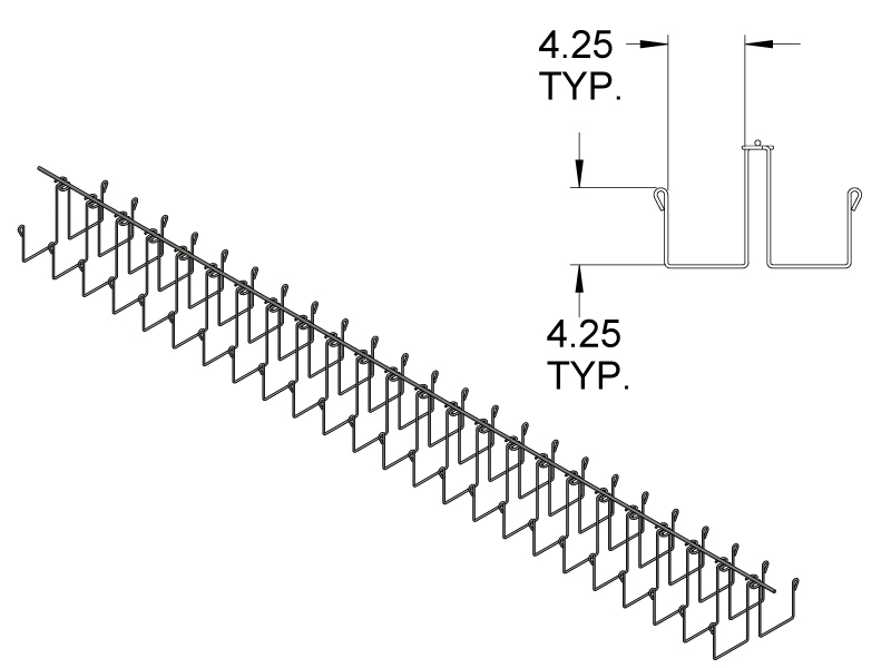 Snake Tray 610 Series - Steel Cable Runway - E-Tech Components