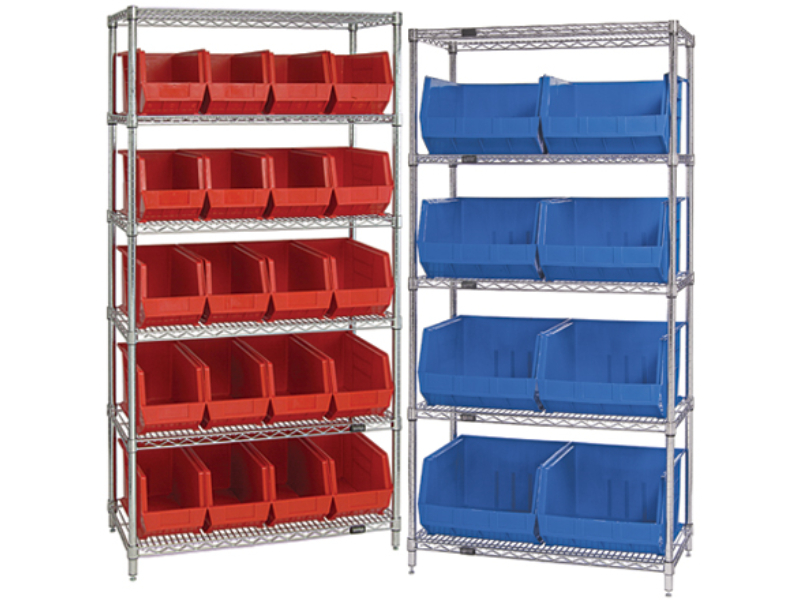 Wire Shelving Rack Shelving Storage Wire Shelving with Plastic Bins