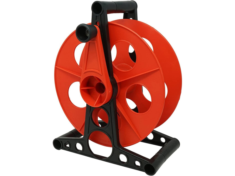 Woods Heavy Duty Cord Storage Wheel - Red/Black - Reel With Handle