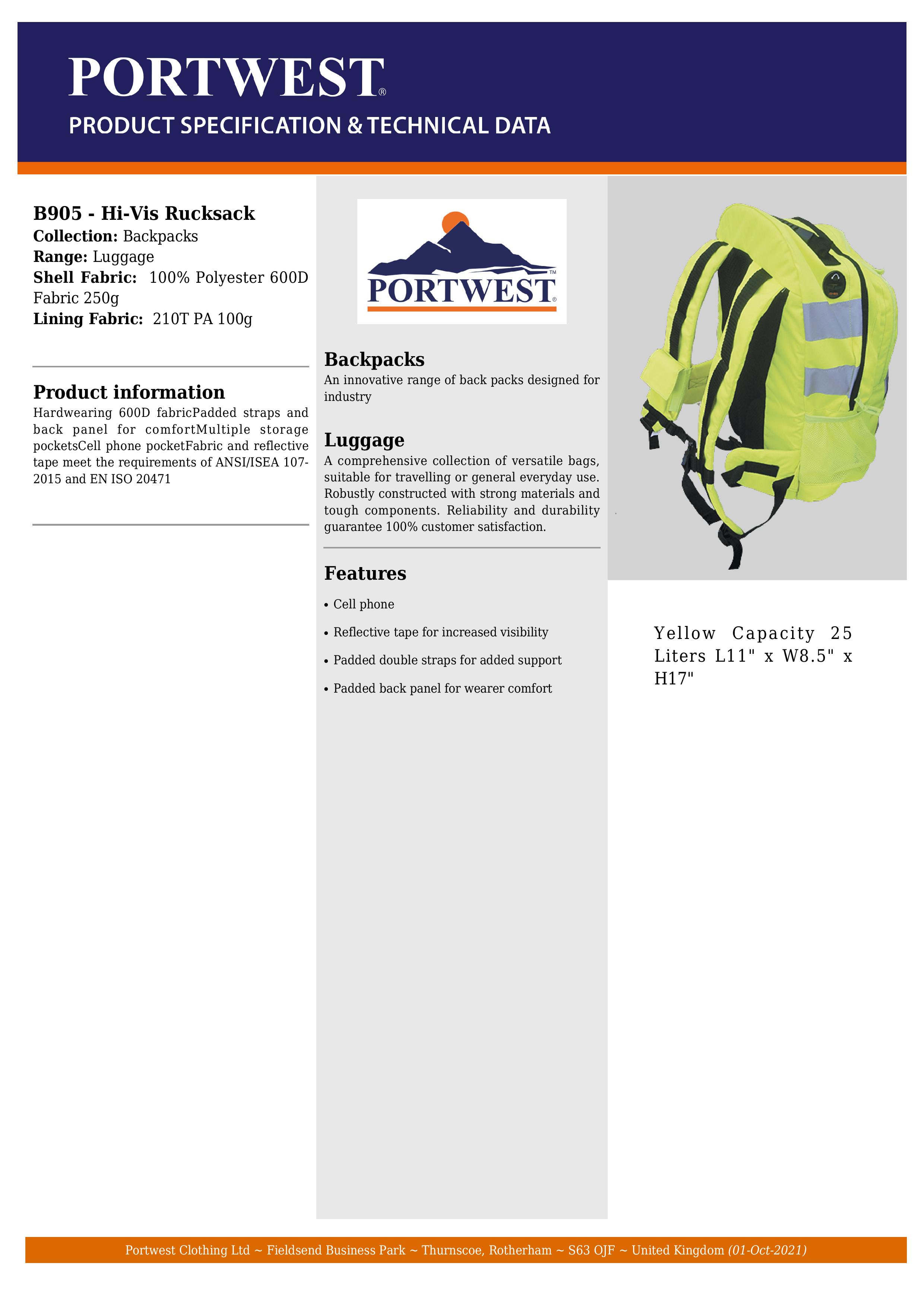 This Cell Supporting Xxx Videos - Hi-Vis Rucksack | Backpack